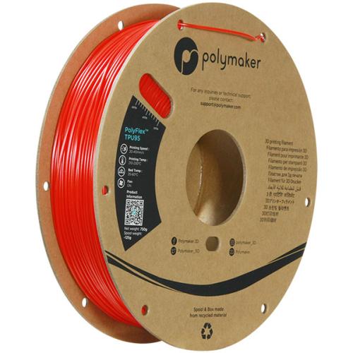 Polymaker Filament - PolyFlex TPU95 Red - 1,75mm - 0,75KG