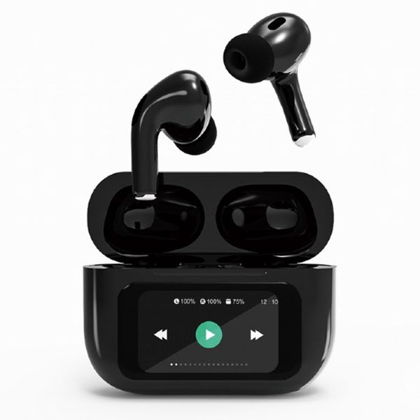 ANC Wireless In-Ears mit Ladecase Schwarz – LCD-Display