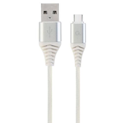 Gevlochten USB-C Oplaadkabel - 1M - Wit