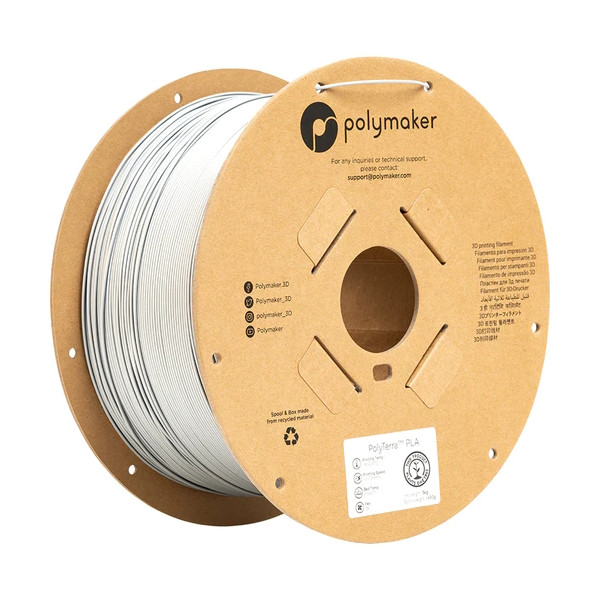 Polymaker Filament – PolyTerra PLA Cotton White  – 1,75mm – 3KG