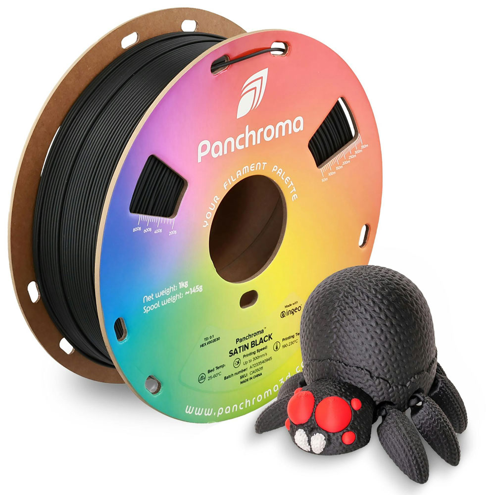 Polymaker - Panchroma™ PLA Satin Black - 1.75mm - 1KG