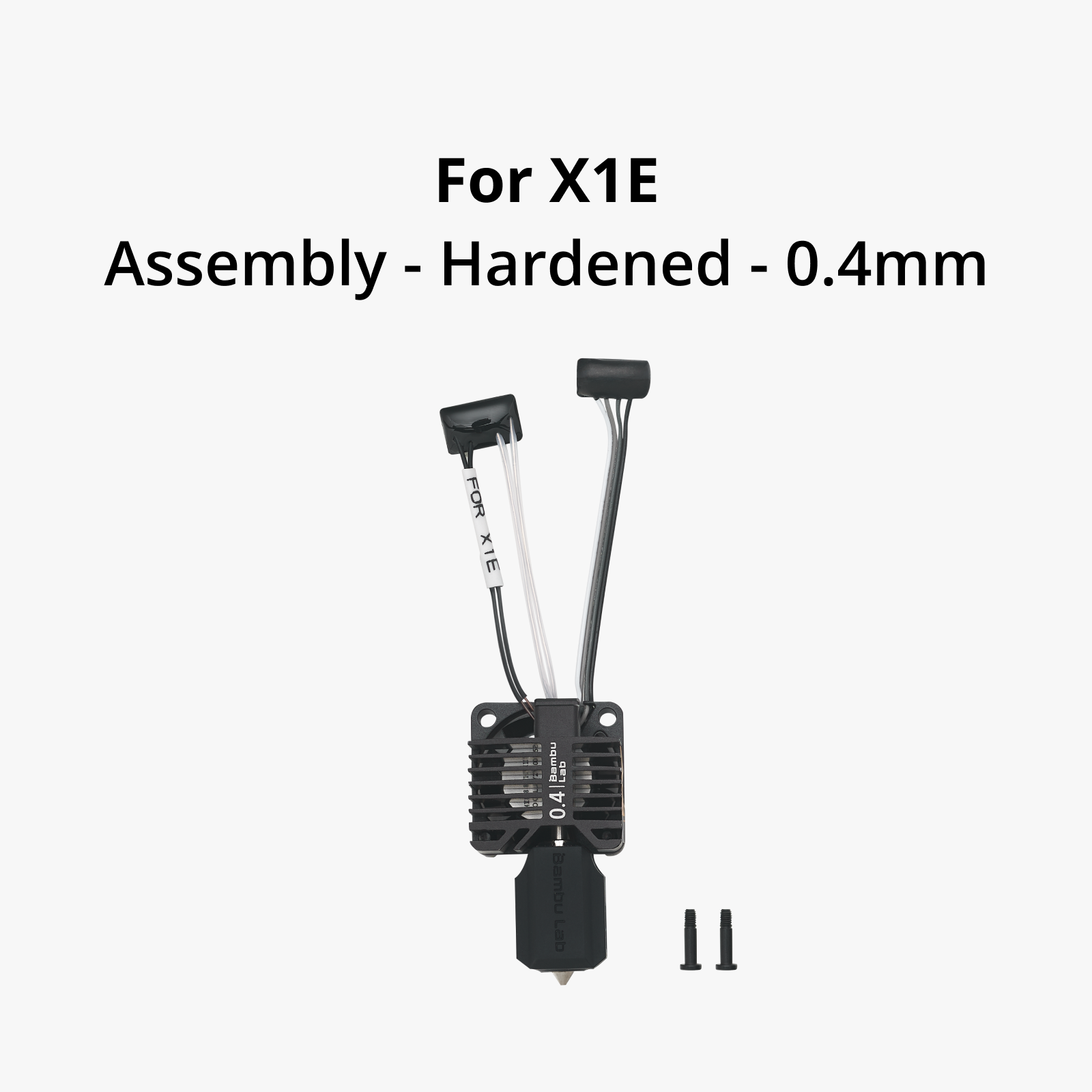 Bambu Lab Komplette 0,4 mm Hotend-Baugruppe aus gehärtetem Stahl – X1E-Serie