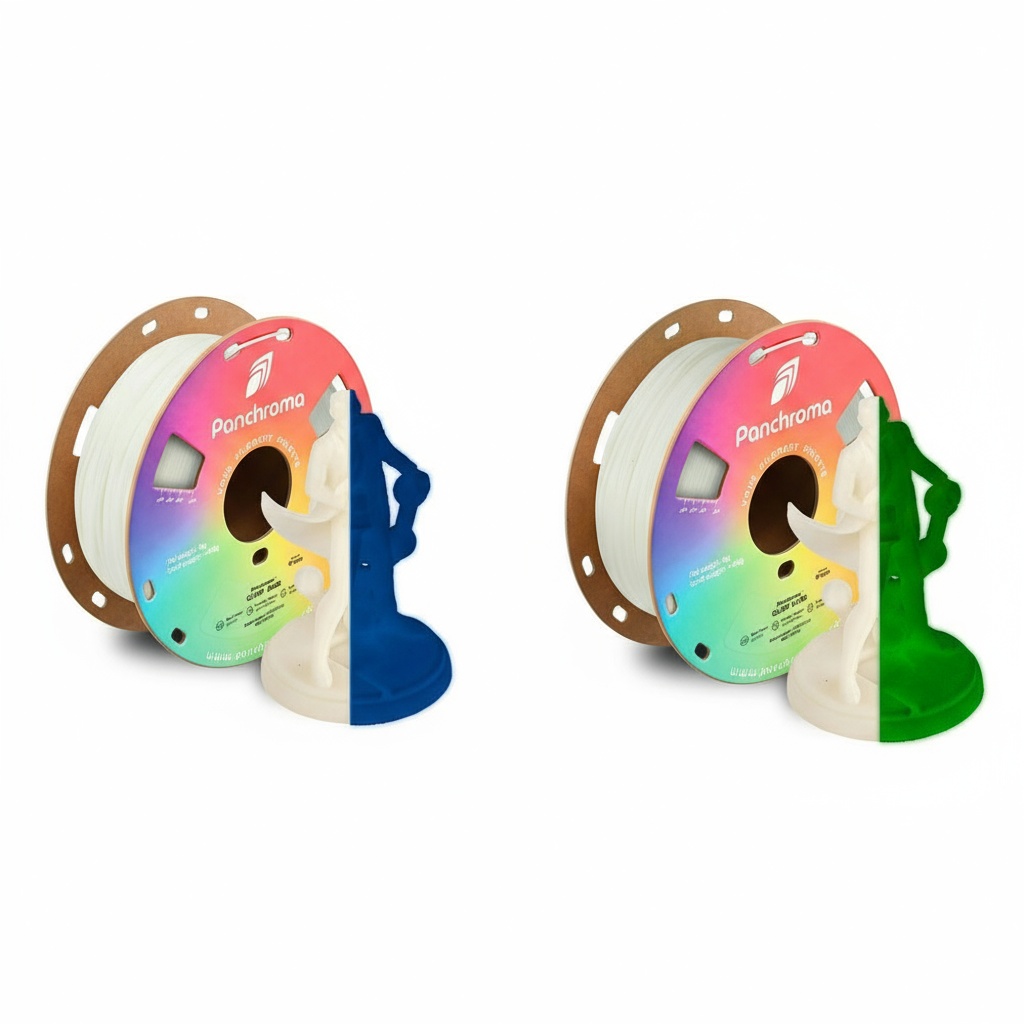 Polymaker Panchroma PLA Glow-in-the-Dark Bundle - Green & Blue - 1.75mm - 2kg