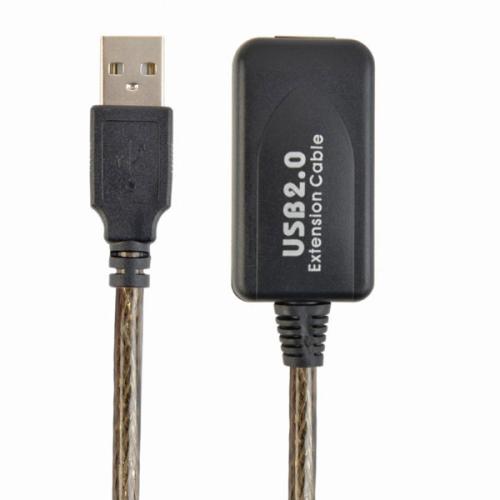 Actieve USB 2.0 verlengkabel 5 m zwart