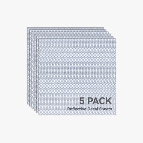 Bambu Lab Reflecterende Stickerfolie - Lichtgrijs - 300x300 mm - 5 stuks
