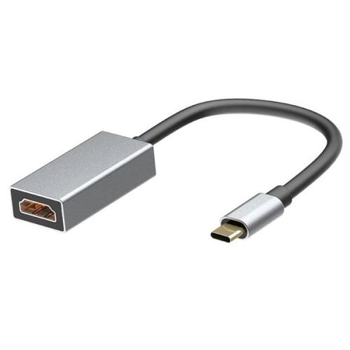 USB-C M - HDMI F adapterkabel - 15 cm - Zwart