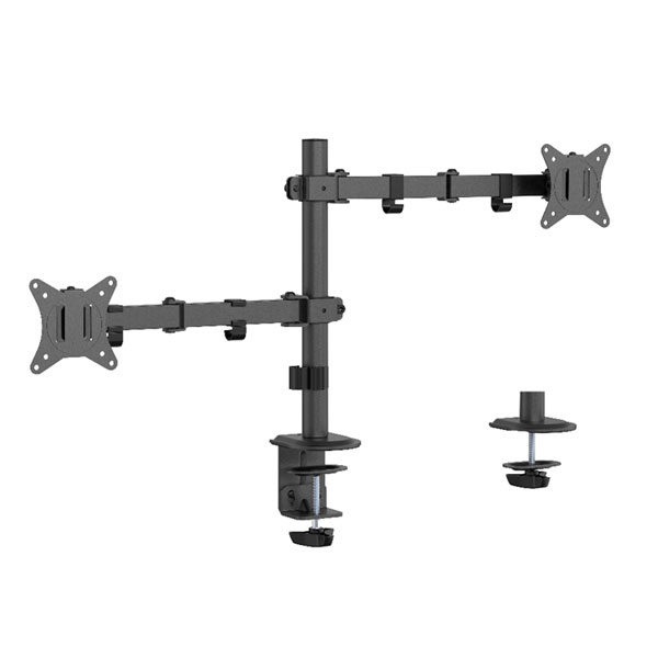 Doppelte Monitorarm für Schreibtischmontage, 17”-32”