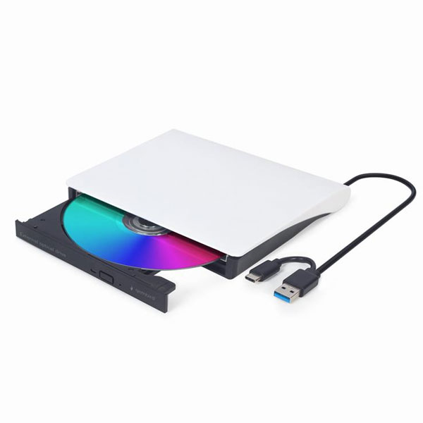 Externe USB DVD-drive, zwart-wit