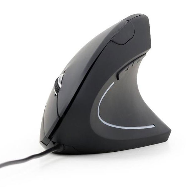 6-knops ergonomische muis, zwart