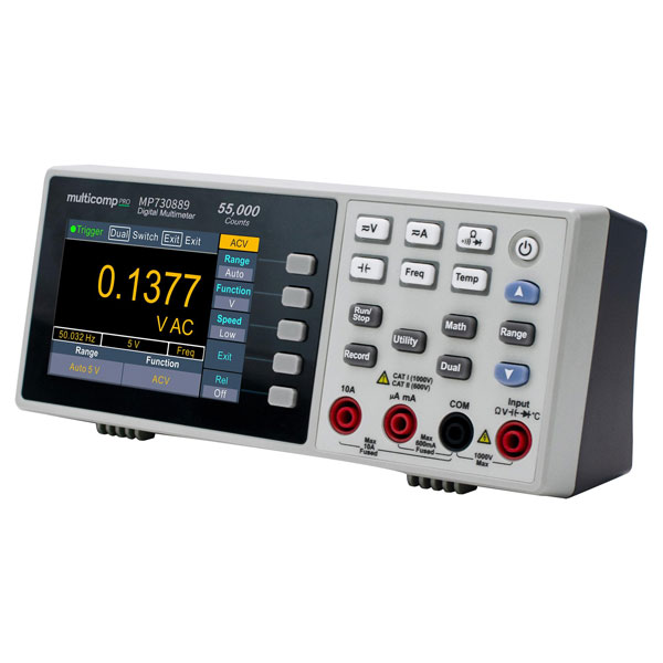 Digitale Tafelmultimeter met USB en RS232 – 1000V, 10A, 50 MΩ