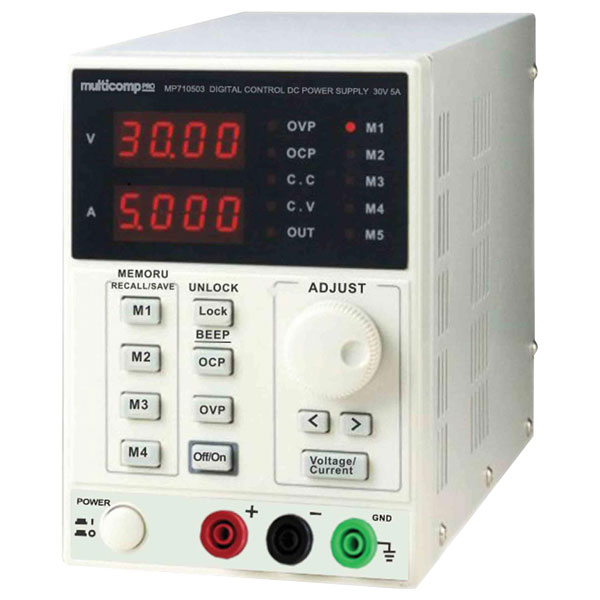Regelbare Laboratoriumvoeding 0–30V, 0–5A – 1 Kanaal met LED-display