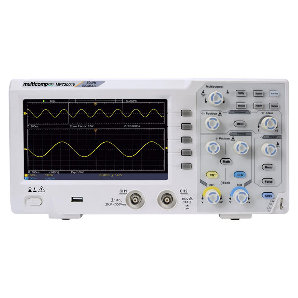 DSO, 2 CH, 50MHZ, 10KPTS, 500MSPS