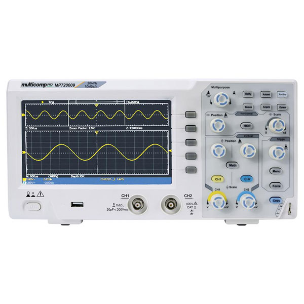 DSO, 2 CH, 20MHZ, 10KPTS, 100MSPS