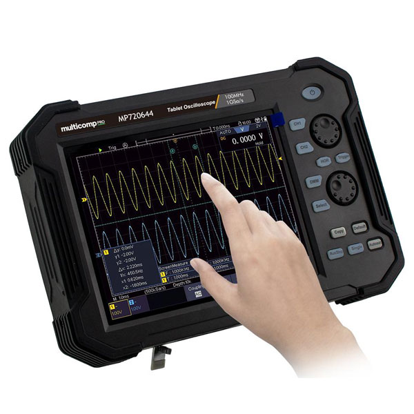 Multicomp Pro Tablet Oscilloscoop 100MHz, 1GS/s, 40Mpts – 2 Kanalen