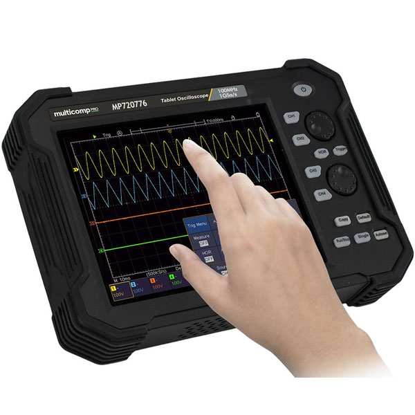 Multicomp Pro Tablet Oscilloscoop 100MHz, 1GS/s, 14-bit – 4 Kanalen