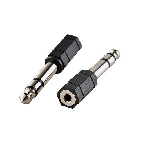 6.35 mm naar 3.5 mm audio-adapterstekker