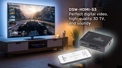 5-poorts HDMI switch + afstandsbediening
