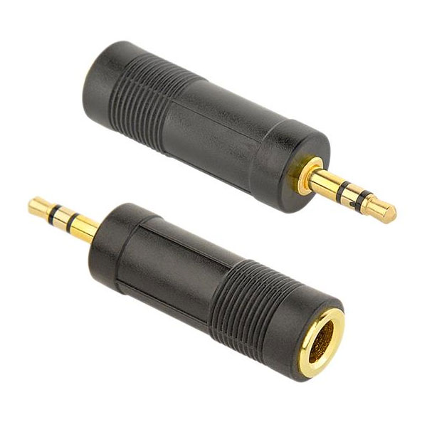 6.35 mm (F) naar 3.5 mm (M) audio-adapterstekker