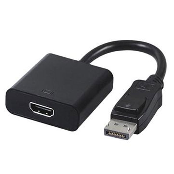 DisplayPort M - HDMI F adapterkabel 10 cm zwart
