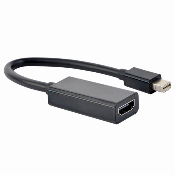 4K Mini DisplayPort naar HDMI adapterkabel, 15 cm, zwart