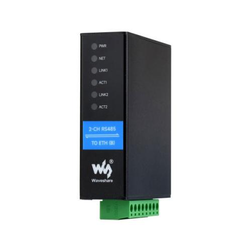 Waveshare 2-CH RS485 TO ETH (B) - Dual RS485 naar Ethernetgateway