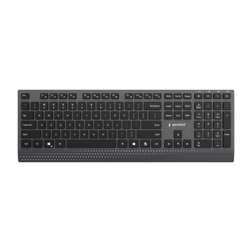Slimline bedraad multimedia toetsenbord met Type-C-adapter, US-layout