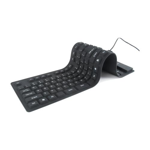 Flexibel toetsenbord, USB & micro-USB, zwart
