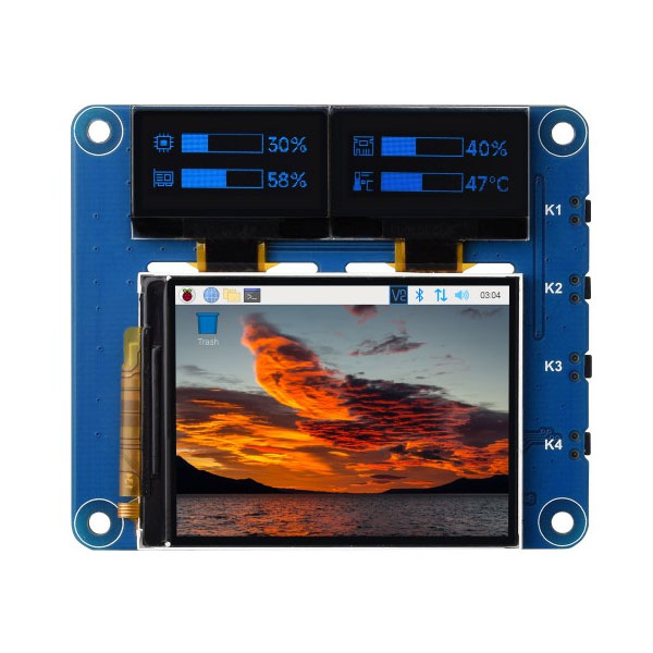 OLED/LCD HAT Voor Raspberry Pi