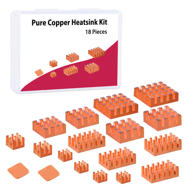 Heatsinks Koper - 18 Stuks