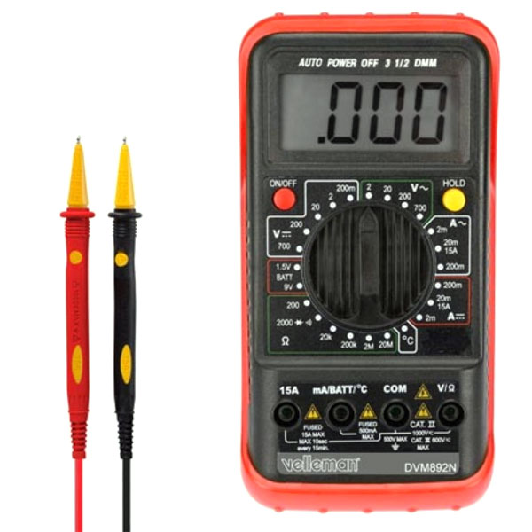 Digitale multimeter - CAT II 700V – CAT III 600V – 15A