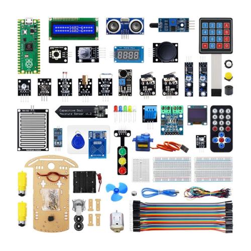 Umfangreiches Kit für Raspberry Pi Pico – mit 32 Sensoren und Roboter