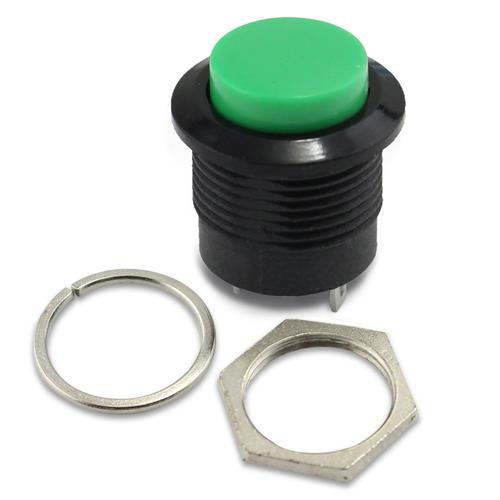 16mm Panel Mount pulse push button - Green