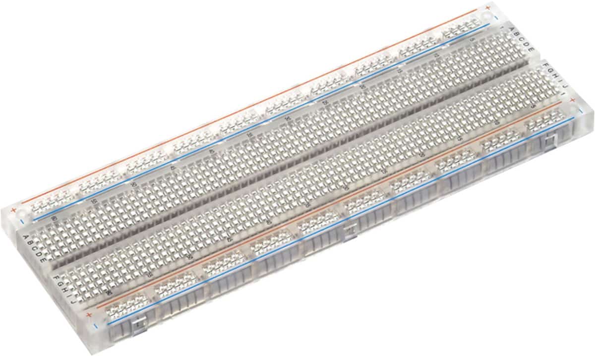 Breadboard 830 tie points - Transparant