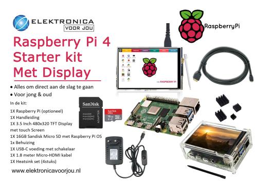 Raspberry Pi 4 Starter kit met Display