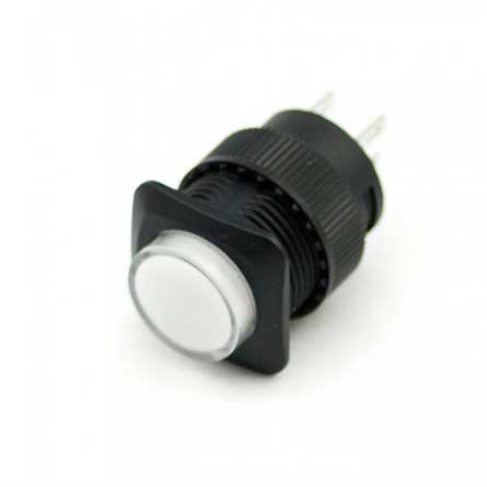 16mm Illuminated Push Button - White