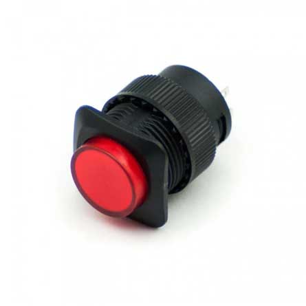 16mm Illuminated Push Button - Red