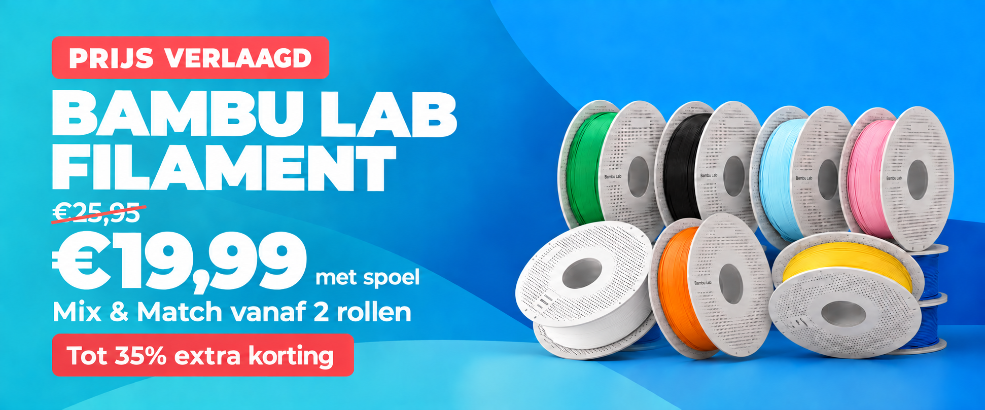 Combineer jouw favoriete kleuren en profiteer vanaf 2 rollen van extra korting